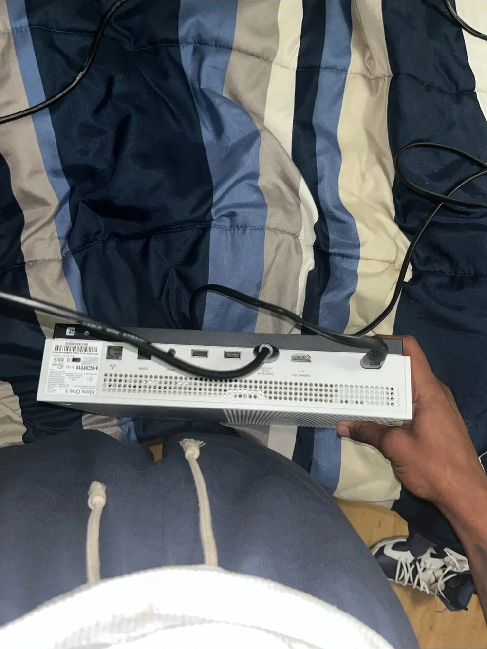 Xbox One S White Console with Black Accents - Slim Gaming Console - Picture 3 of 4
